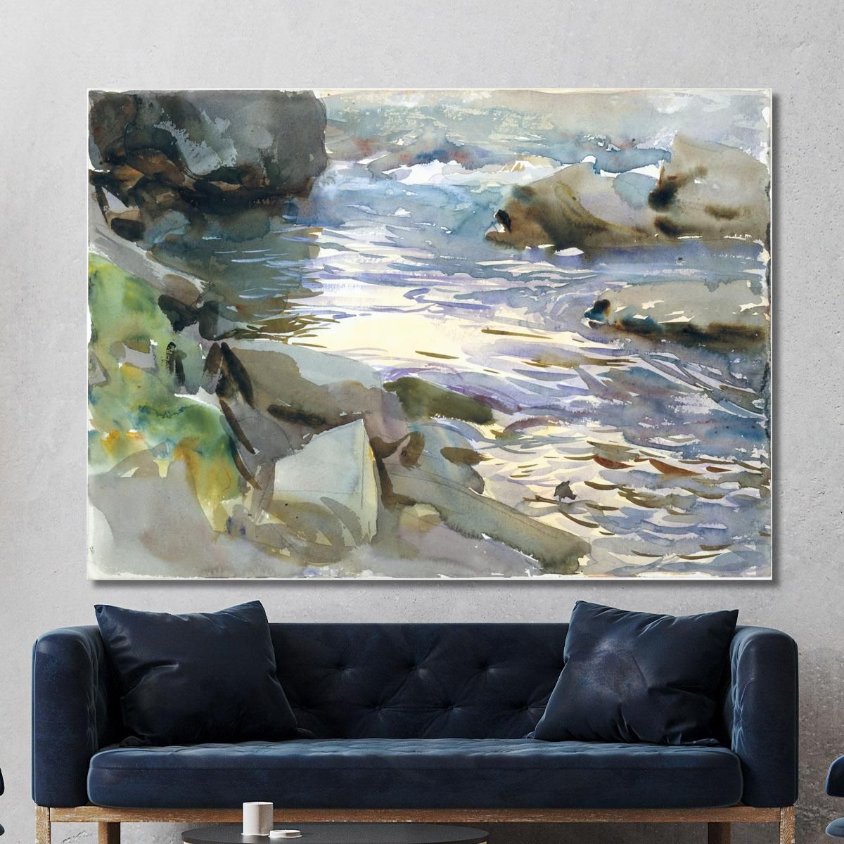 Stream And Rocks John Singer Sargent jss291 canvas print 