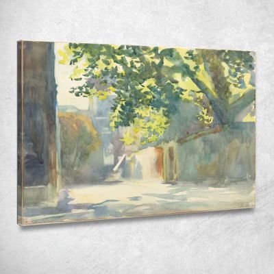 Sunlit Wall Under A Tree John Singer Sargent jss296 canvas print 