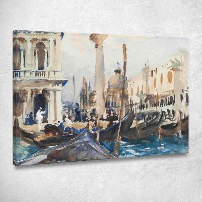 The Piazzetta With Gondolas John Singer Sargent jss320 canvas print 