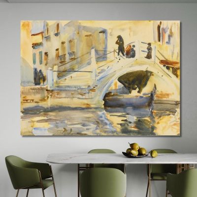 Venice Bridge With Figures John Singer Sargent jss360 canvas print 