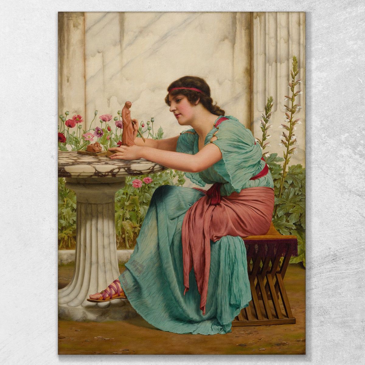 A Dilettante John William Godward jwg4 canvas print 