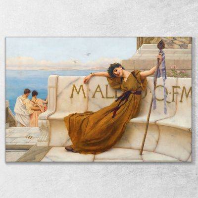 A Priestess Of Bacchus John William Godward jwg10 canvas print 