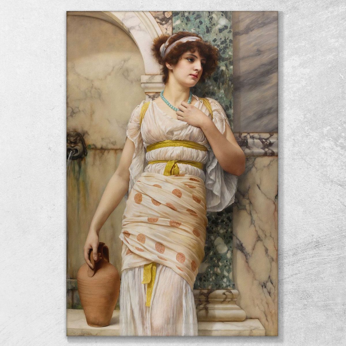 At The Fountain John William Godward jwg18 canvas print 