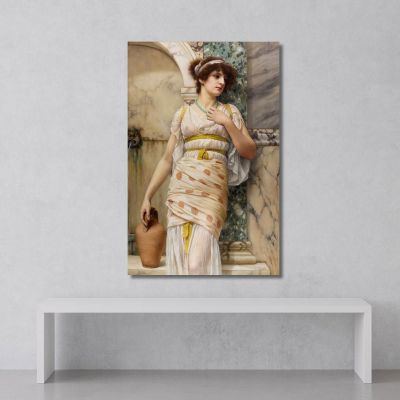 At The Fountain John William Godward jwg18 canvas print 