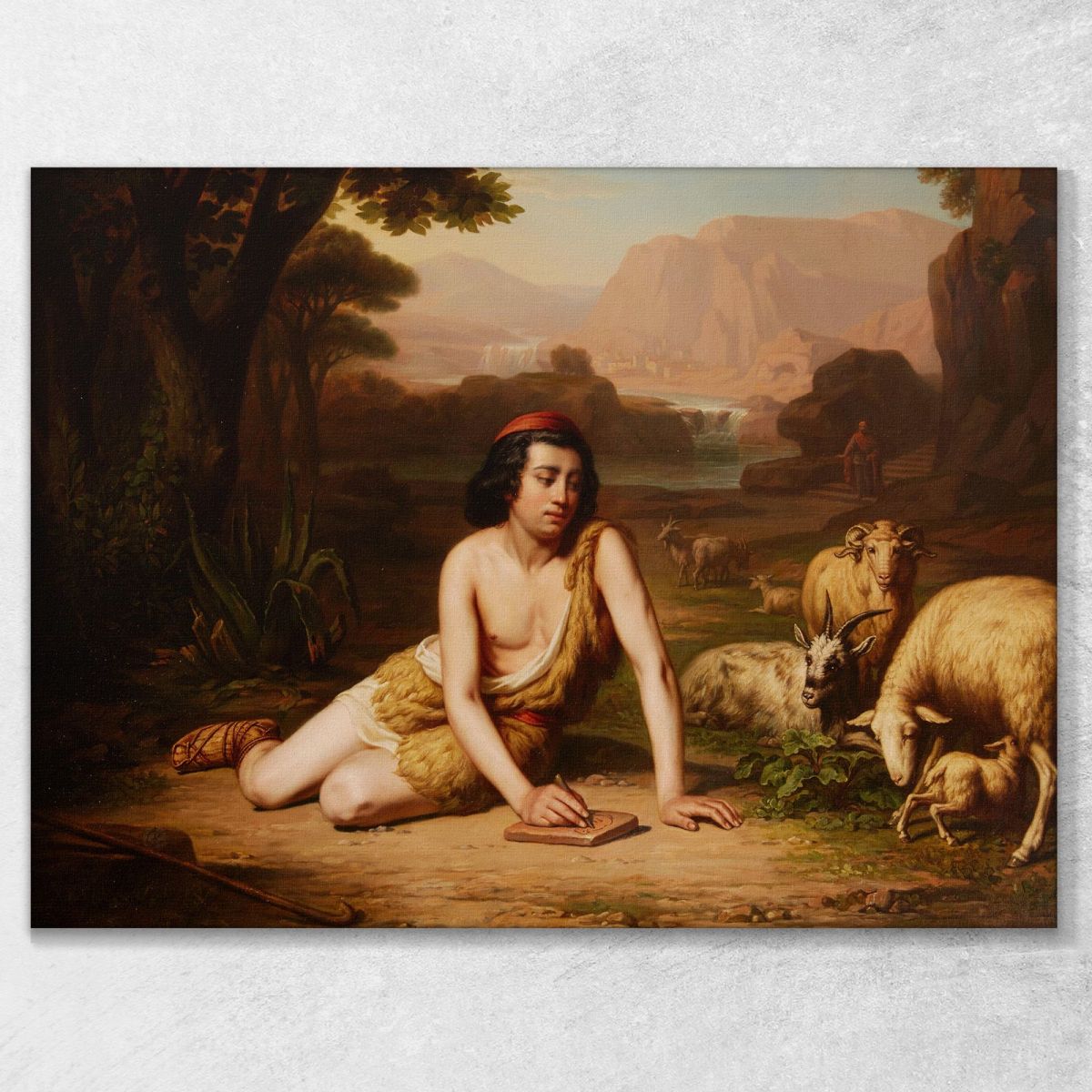 Giotto Drawing From Nature John William Godward jwg33 canvas print 