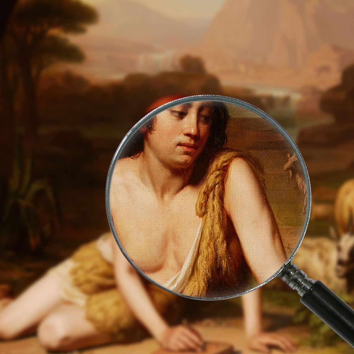 Giotto Drawing From Nature John William Godward jwg33 canvas print