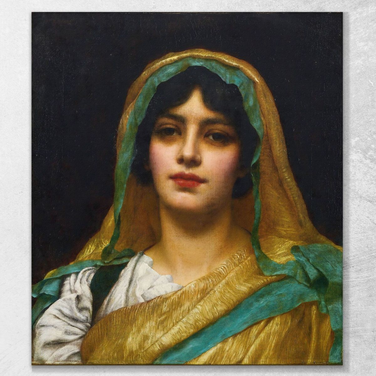 Head Of A Girl Atalanta John William Godward jwg34 canvas print 