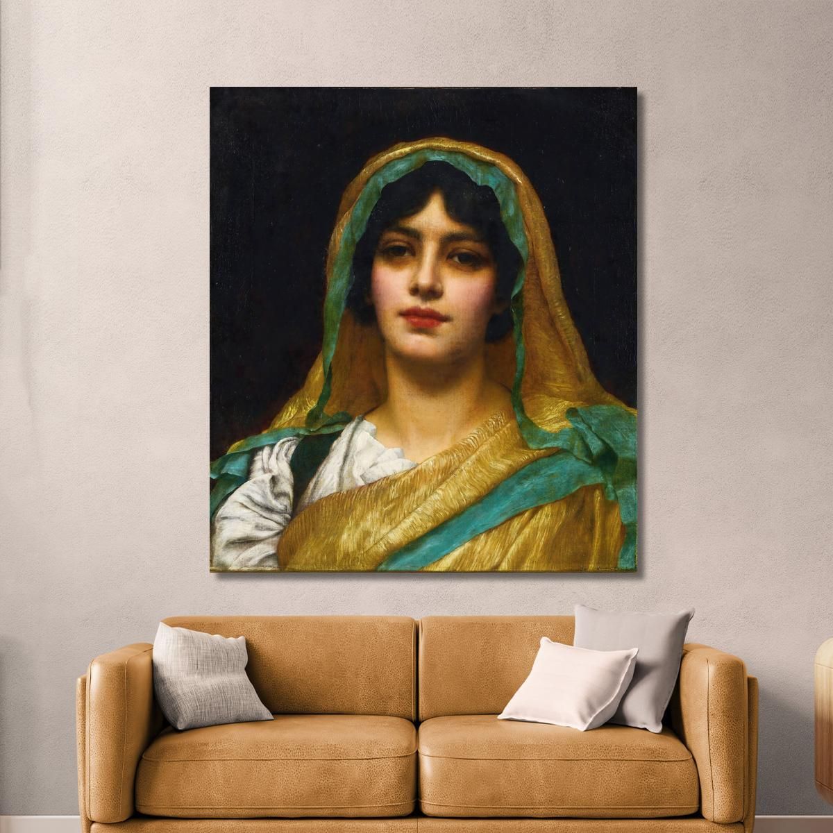 Head Of A Girl Atalanta John William Godward jwg34 canvas print 