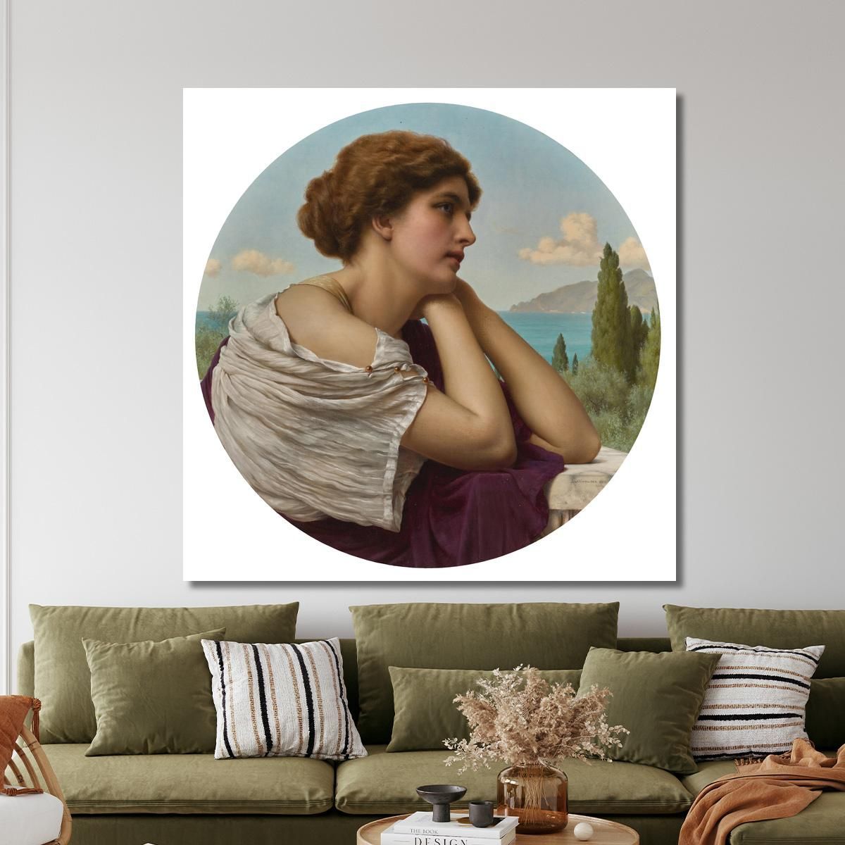 Heart On Her Lips And Soul Within Her Eyes John William Godward jwg35 canvas print 