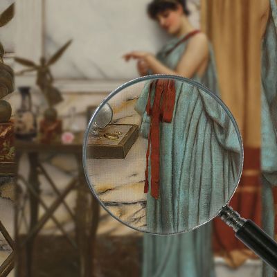 His Birthday Gift John William Godward jwg36 canvas print