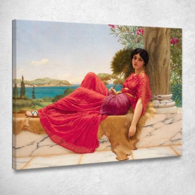 Leaning Against A Column John William Godward jwg46 canvas print 