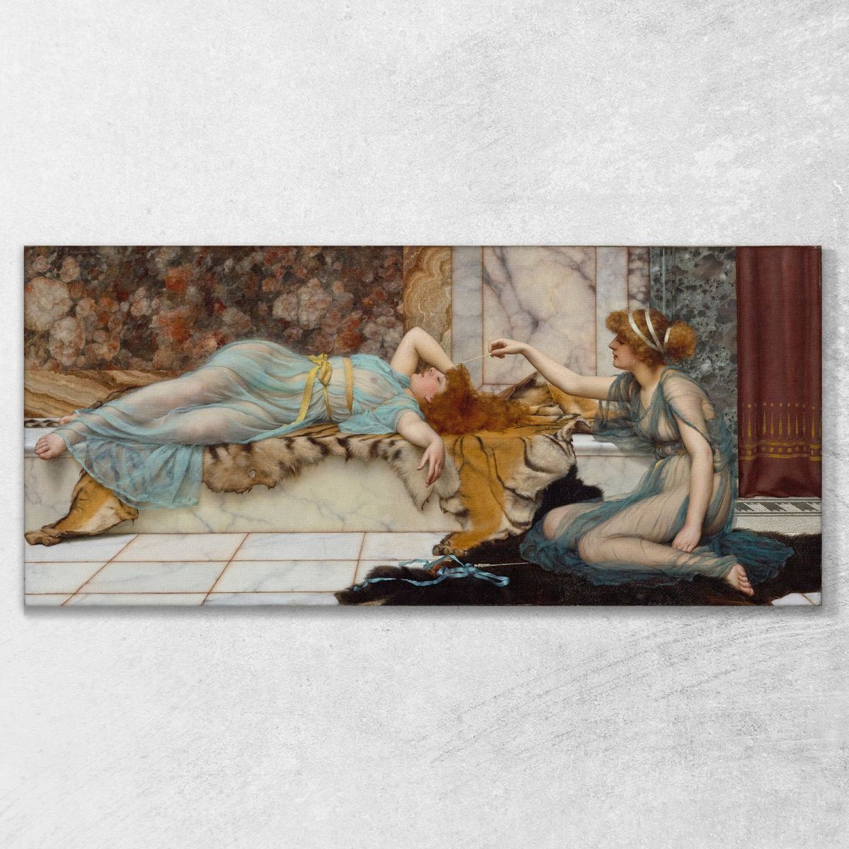 Mischief And Repose 2 John William Godward jwg52 canvas print 