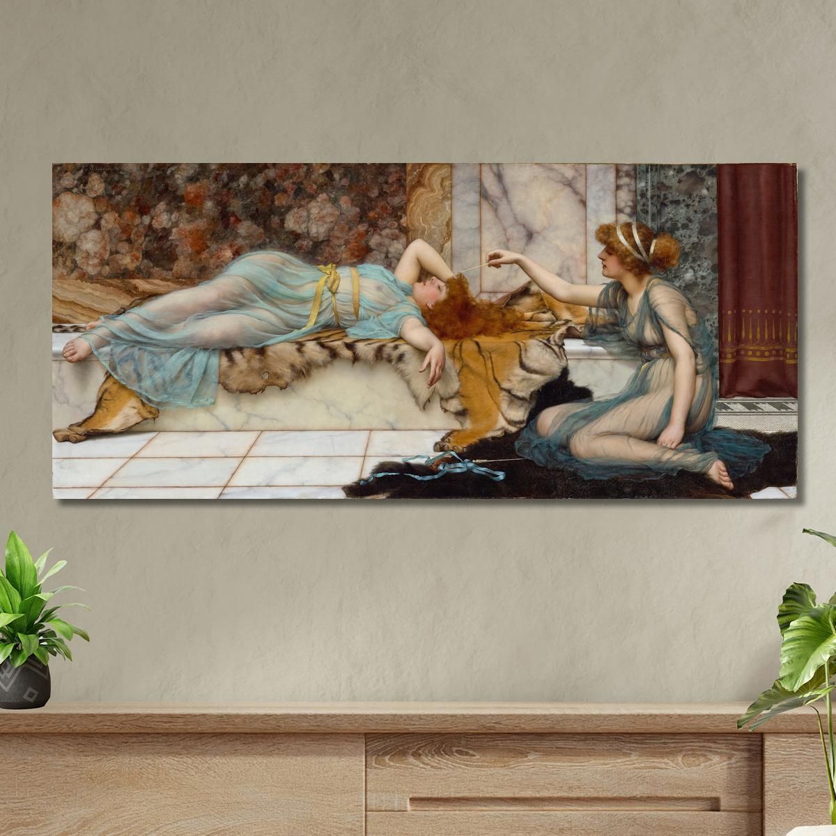 Mischief And Repose 2 John William Godward jwg52 canvas print 