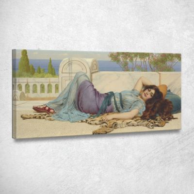 Mischief And Repose John William Godward jwg53 canvas print 