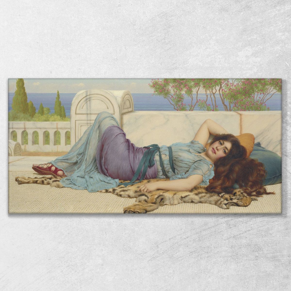 Mischief And Repose John William Godward jwg53 canvas print 