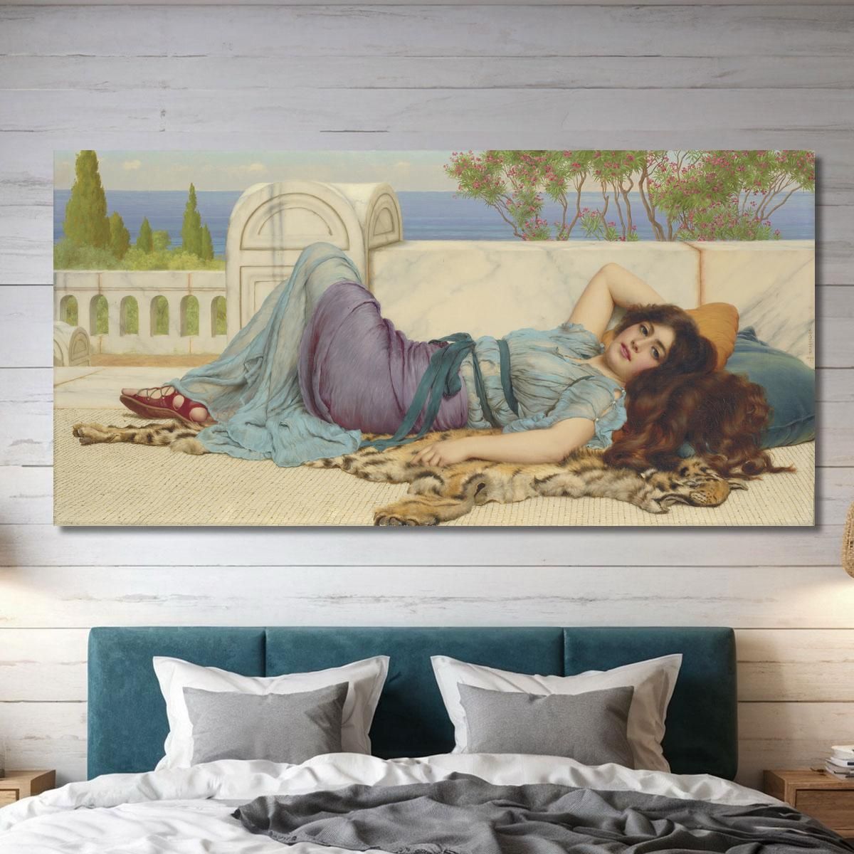 Mischief And Repose John William Godward jwg53 canvas print 