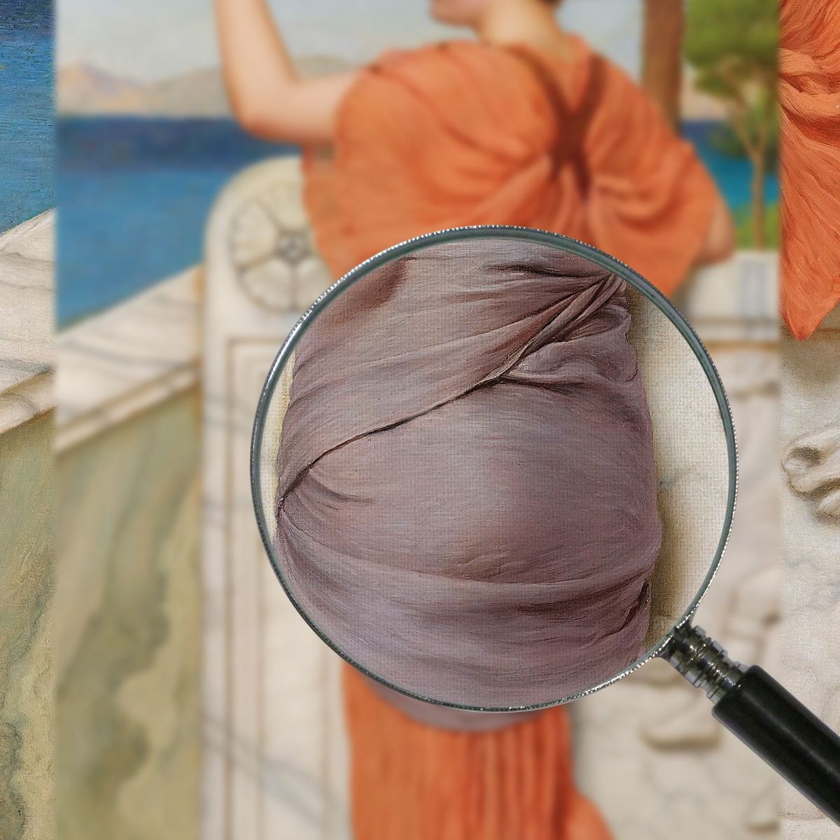 On The Balcony John William Godward jwg55 canvas print
