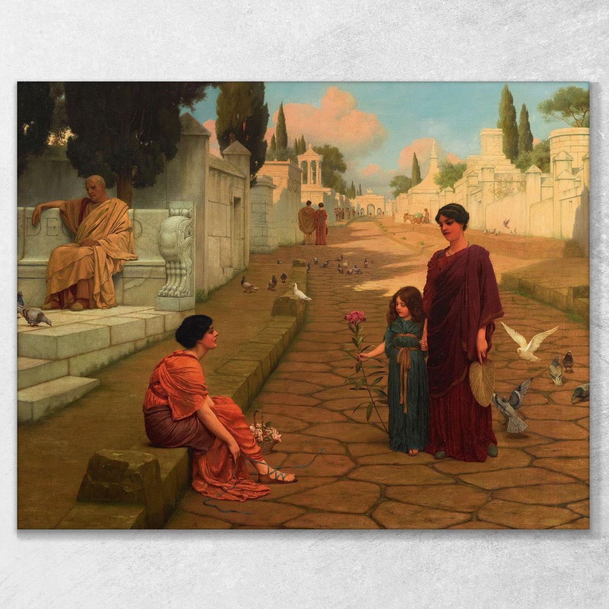 Outside The Gate Of Pompeii John William Godward jwg56 canvas print 