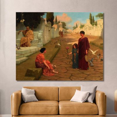 Outside The Gate Of Pompeii John William Godward jwg56 canvas print 