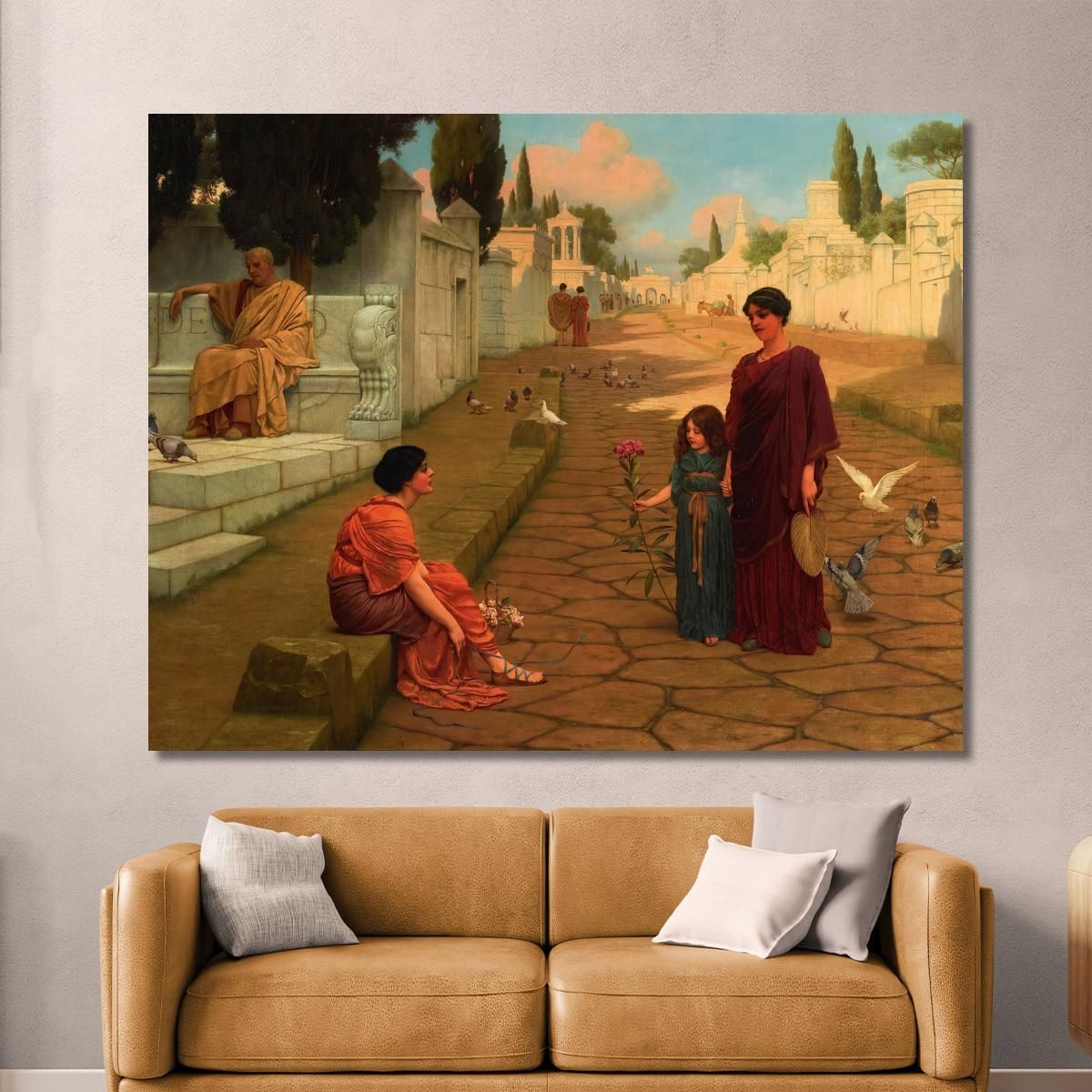 Outside The Gate Of Pompeii John William Godward jwg56 canvas print 