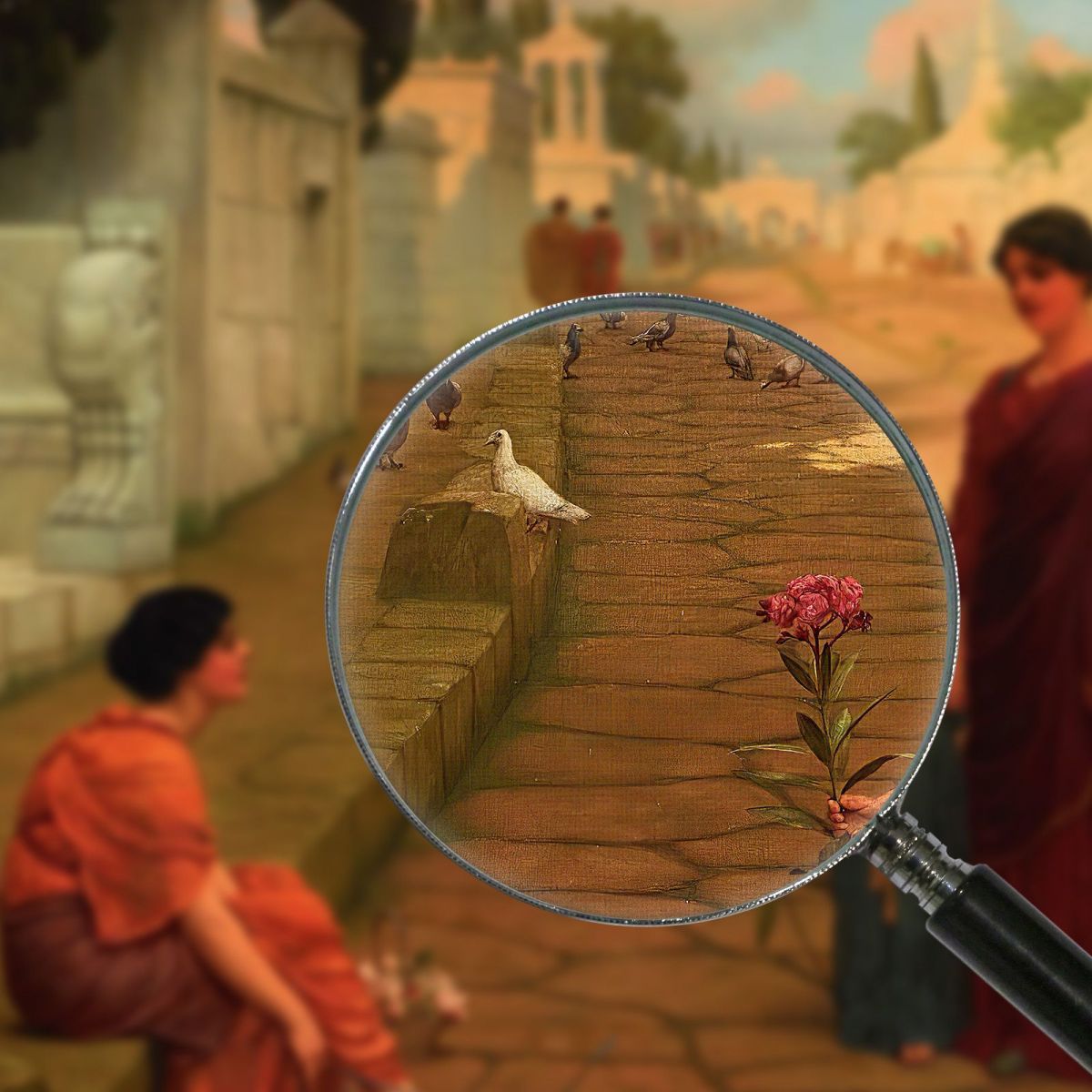 Outside The Gate Of Pompeii John William Godward jwg56 canvas print