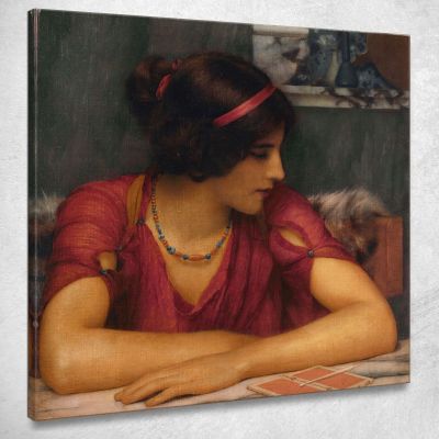 The Letter A Classical Maiden John William Godward jwg77 canvas print 