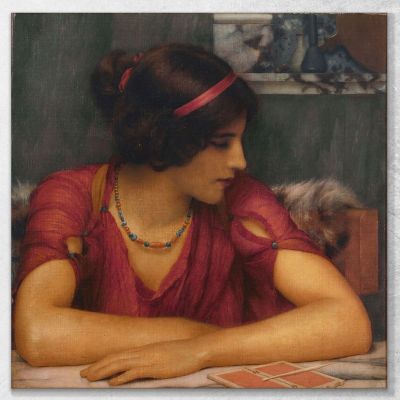The Letter A Classical Maiden John William Godward jwg77 canvas print 