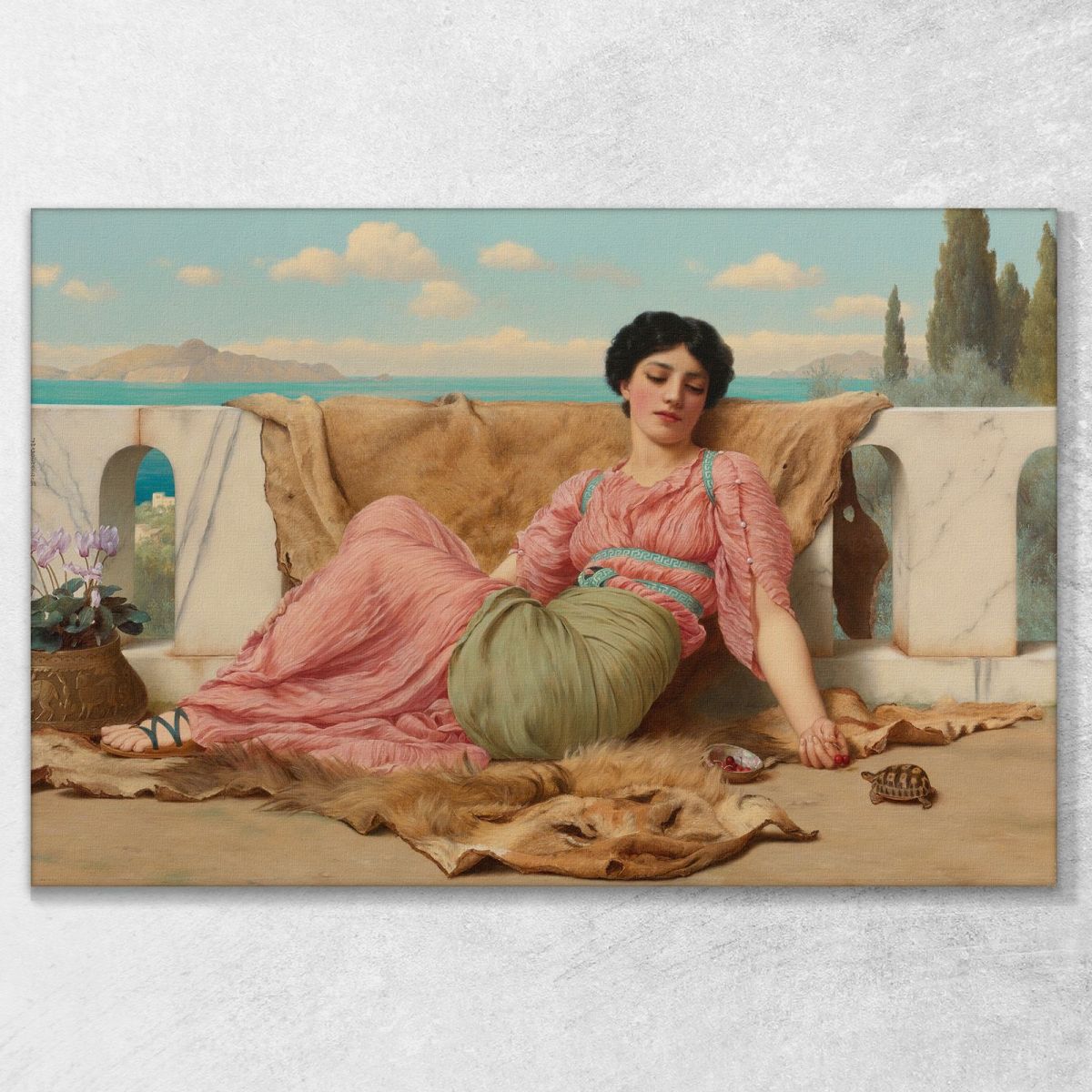 The Quiet Pet John William Godward jwg80 canvas print 