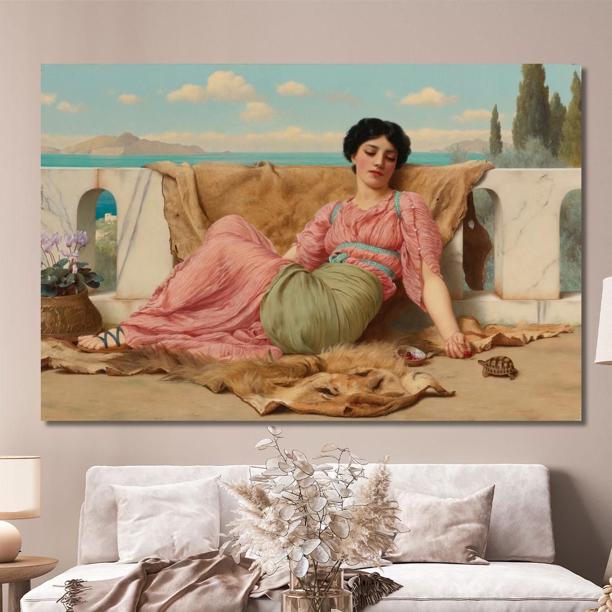 The Quiet Pet John William Godward jwg80 canvas print 