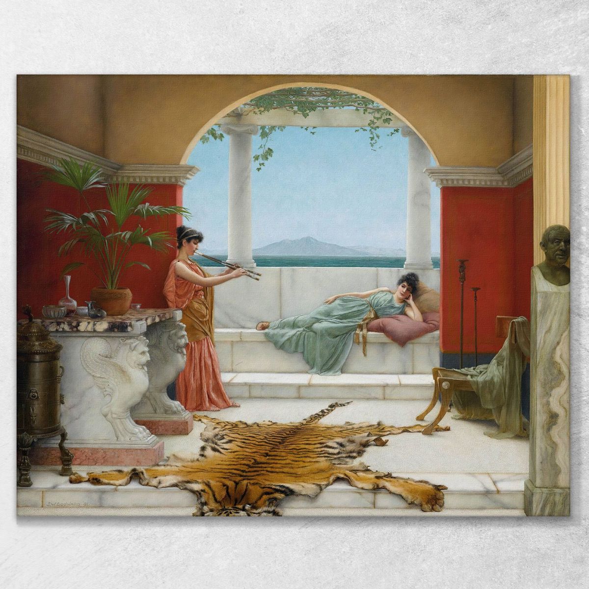 The Sweet Siesta Of A Summer Day John William Godward jwg82 canvas print 