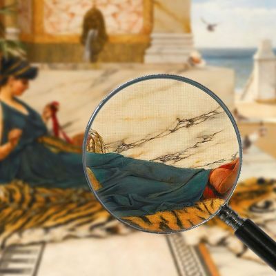 The Tigerskin Sewing Girl John William Godward jwg84 canvas print