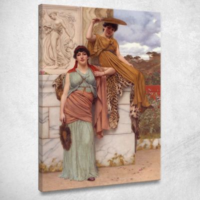 Waiting For The Procession John William Godward jwg90 canvas print 
