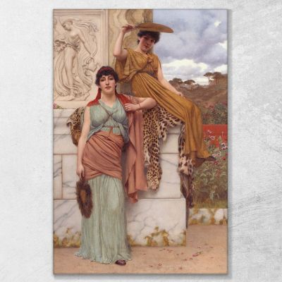 Waiting For The Procession John William Godward jwg90 canvas print 