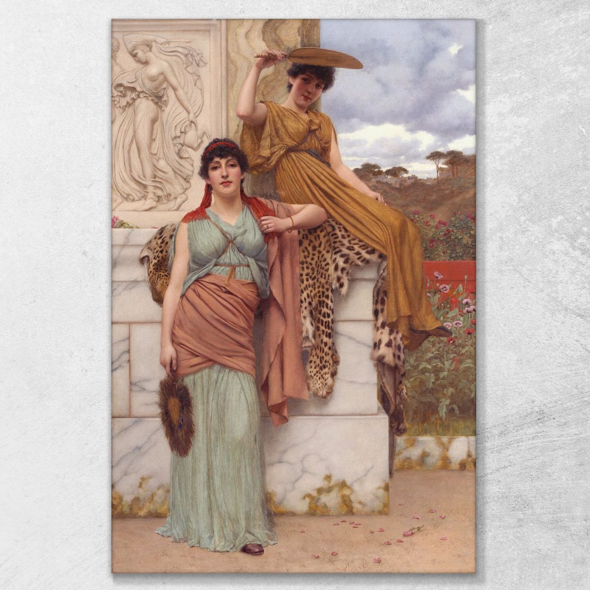 Waiting For The Procession John William Godward jwg90 canvas print 