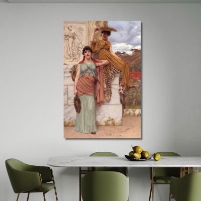 Waiting For The Procession John William Godward jwg90 canvas print 