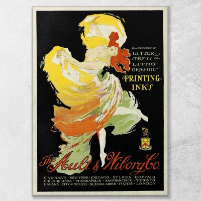 Ault And Wiborg Ad 091 Jules Chéret jch8 canvas print 