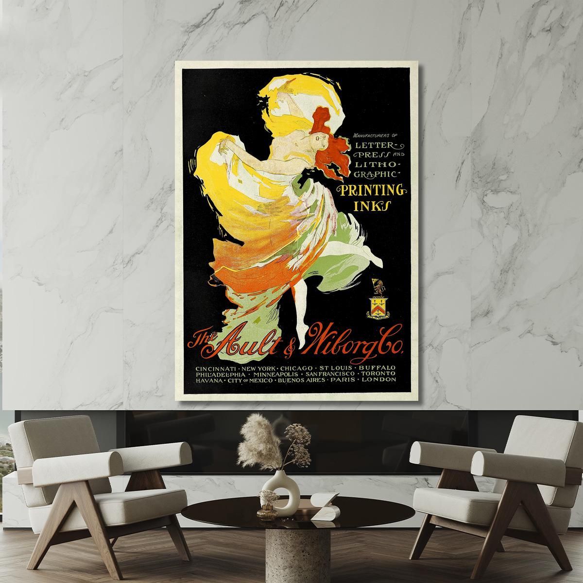 Ault And Wiborg Ad 091 Jules Chéret jch8 canvas print 