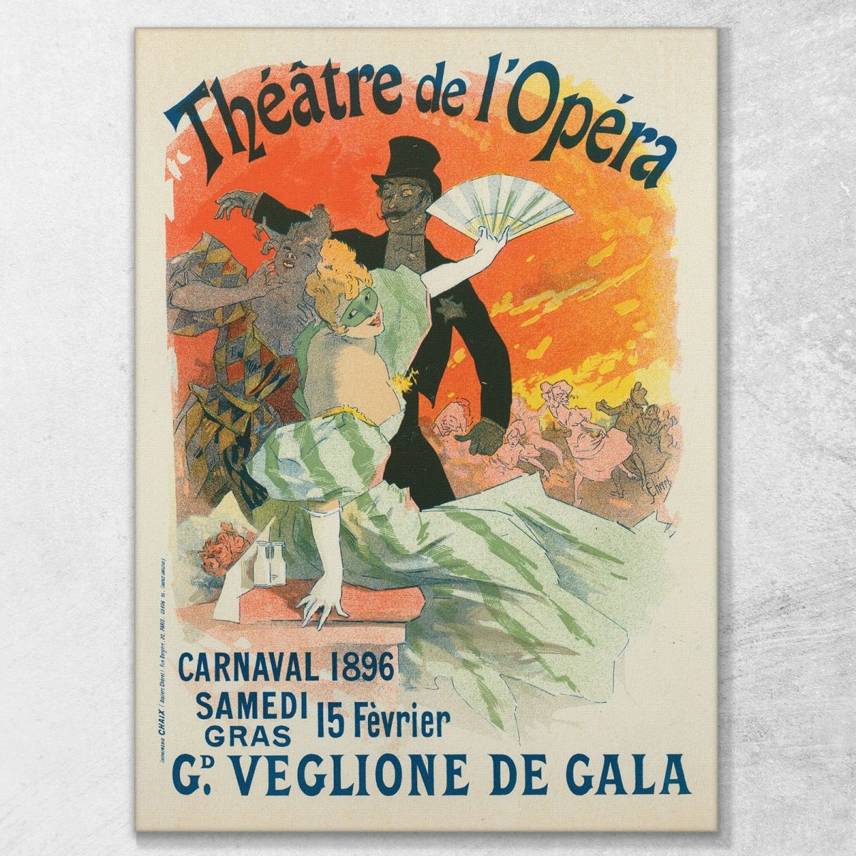 Carnaval 1896 Grand Eve Party Gala Jules Chéret jch20 canvas print 