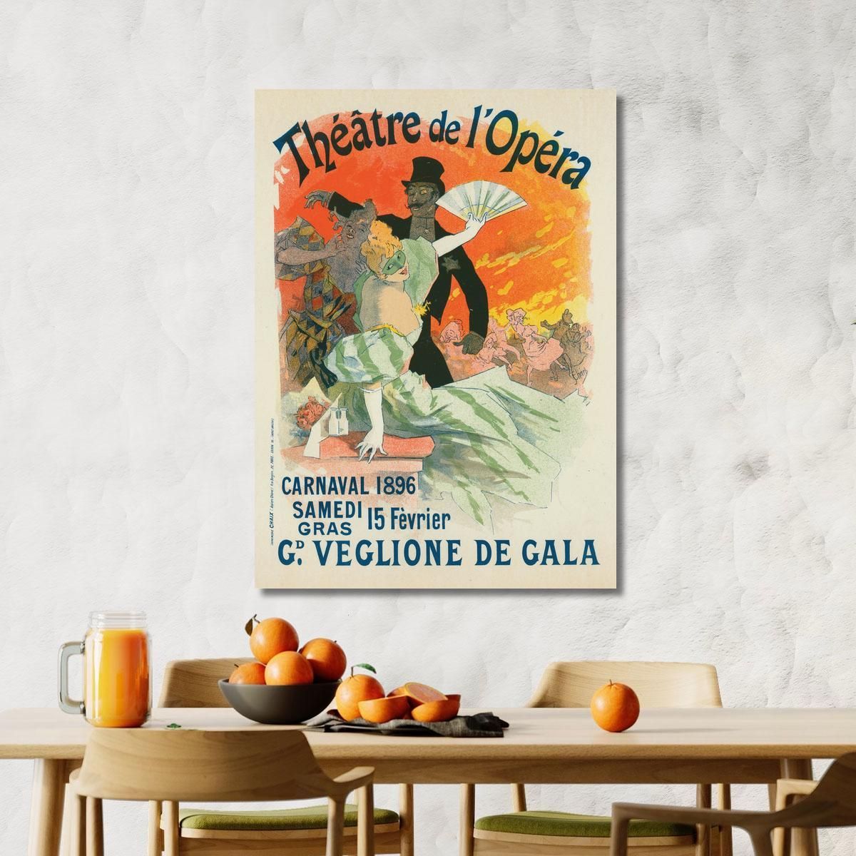Carnaval 1896 Grand Eve Party Gala Jules Chéret jch20 canvas print 