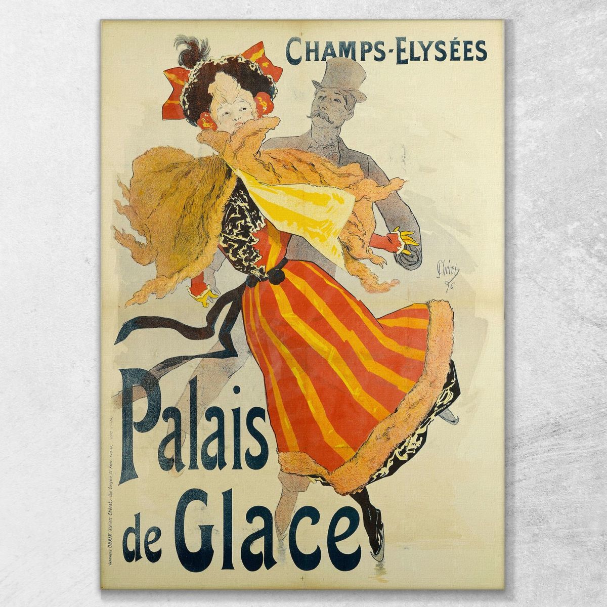 Champs-Elysees Ice Palace Jules Chéret jch23 canvas print 