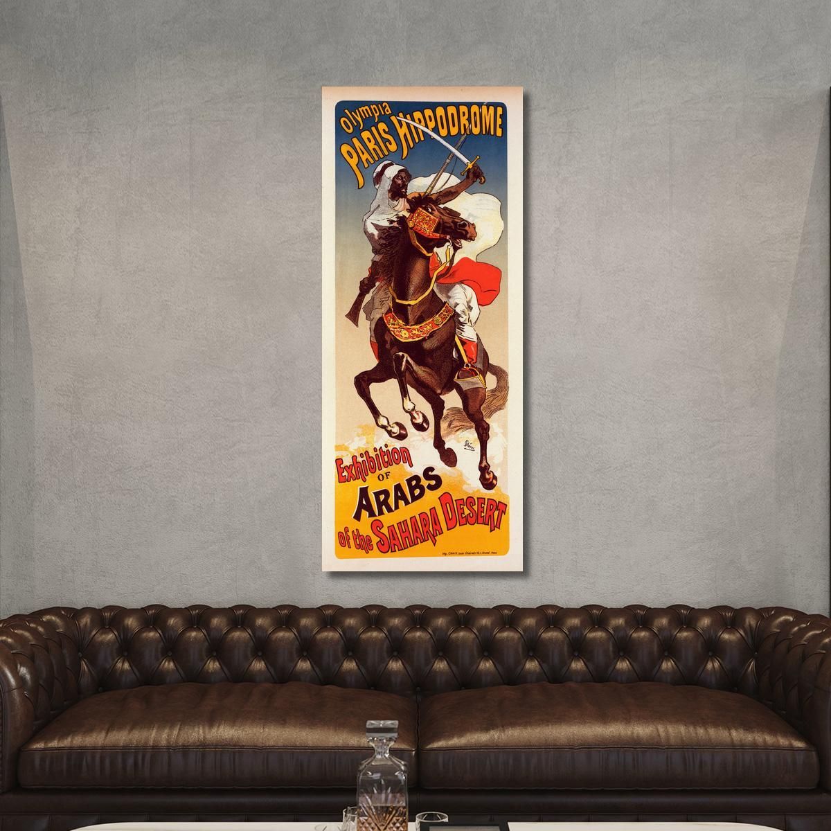 Exhibition Of Arabs From The Sahara Jules Chéret jch33 canvas print 