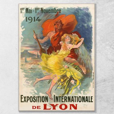 Lyon International Exhibition Jules Chéret jch35 canvas print 