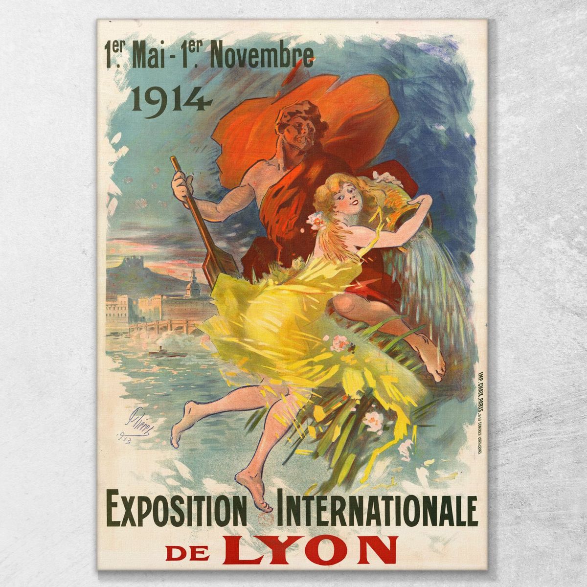 Lyon International Exhibition Jules Chéret jch35 canvas print 