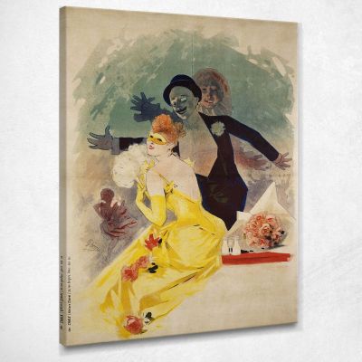 Opera Carnival 1892 1St Masked Ball Jules Chéret jch82 canvas print 