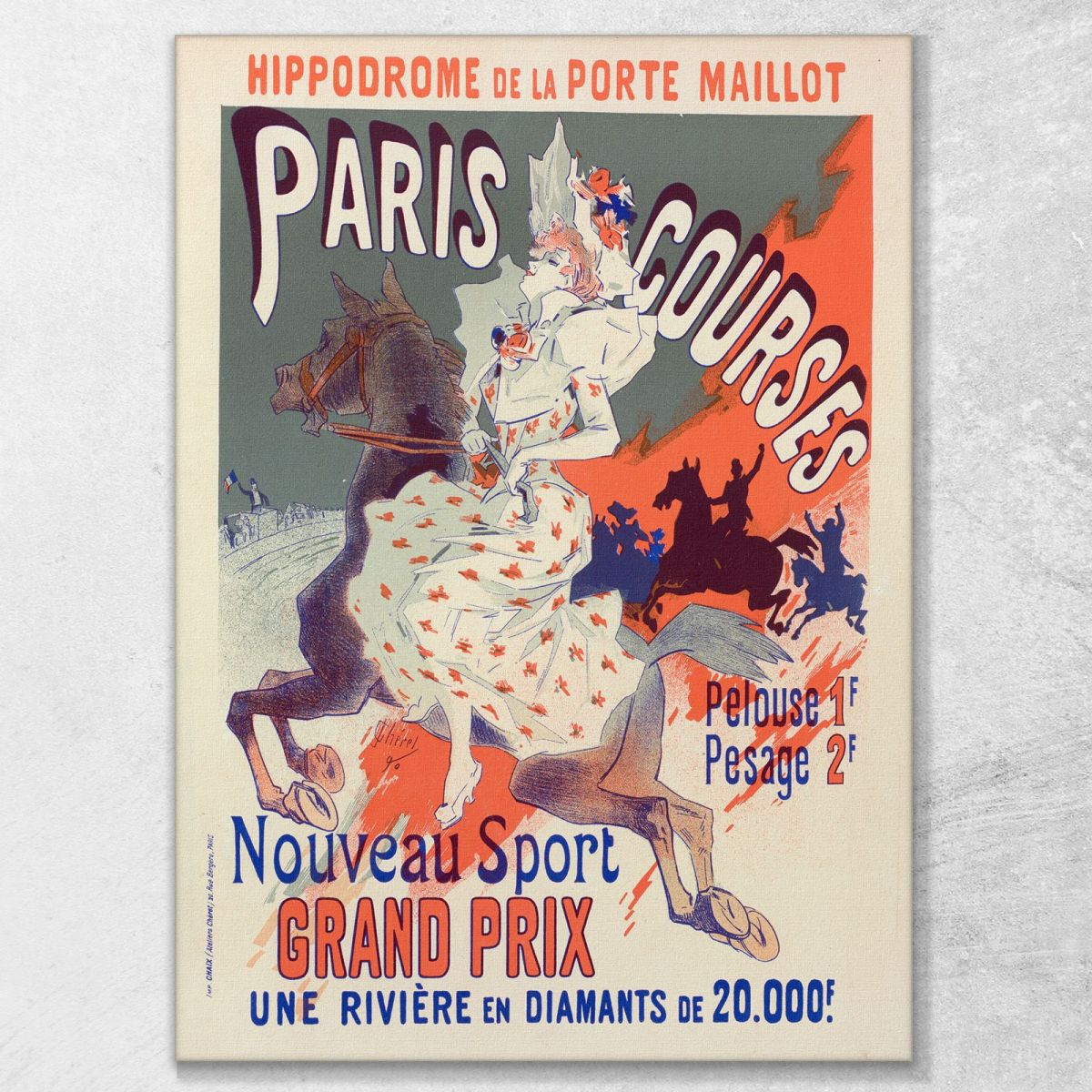 Paris-Courses Jules Chéret jch90 canvas print 