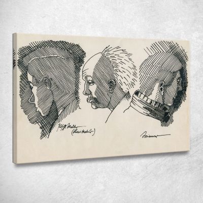 3 Portraits Karl Wiener kwn2 canvas print 