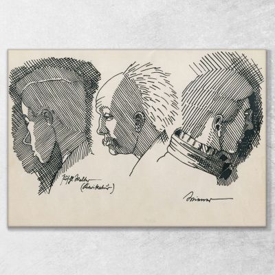 3 Portraits Karl Wiener kwn2 canvas print 