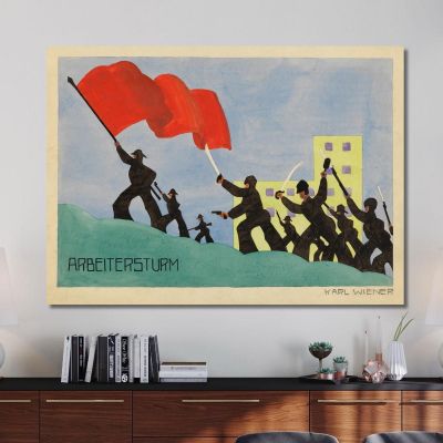 Workers' Storm Karl Wiener kwn18 canvas print 