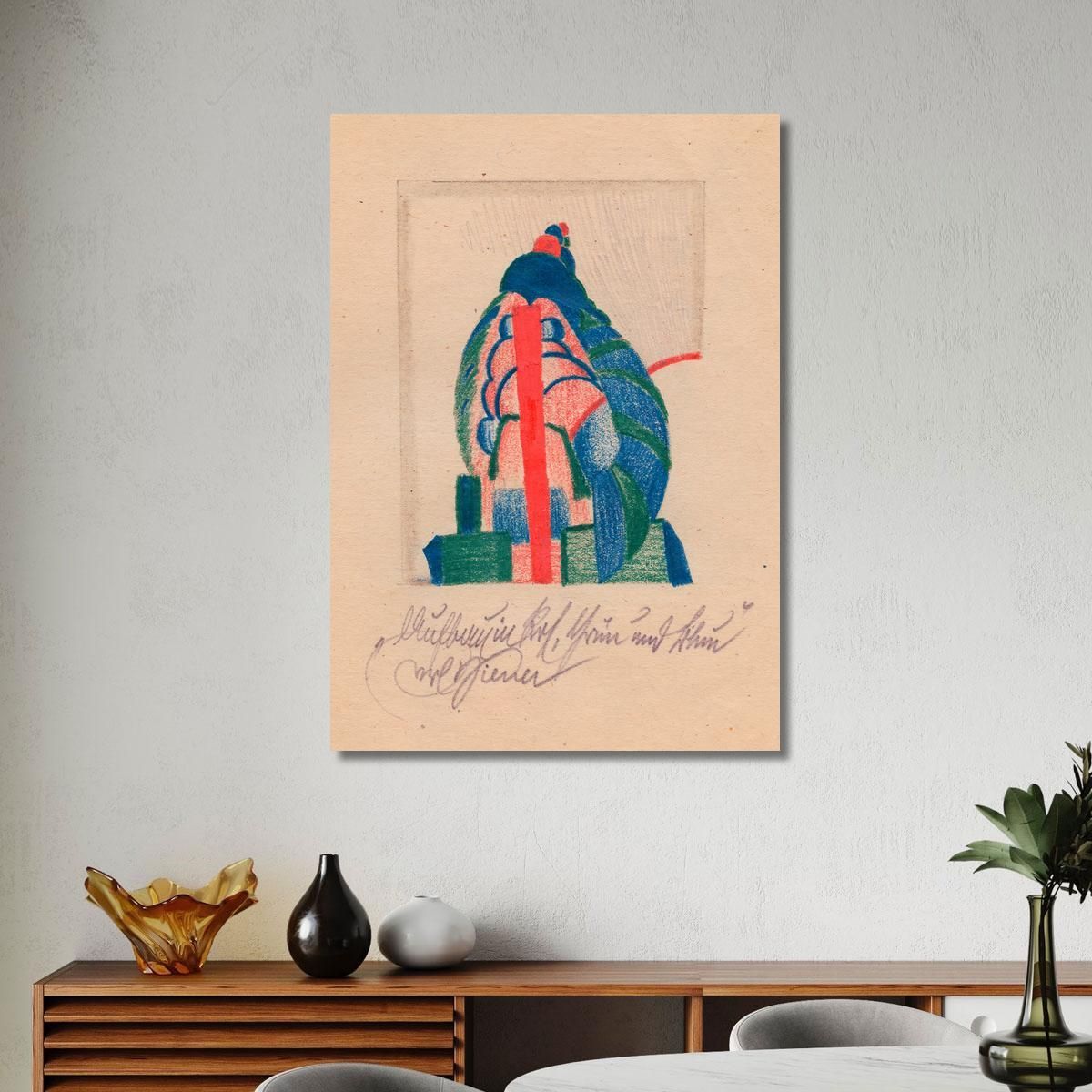 Structure In Red Green And Blue Karl Wiener kwn26 canvas print 