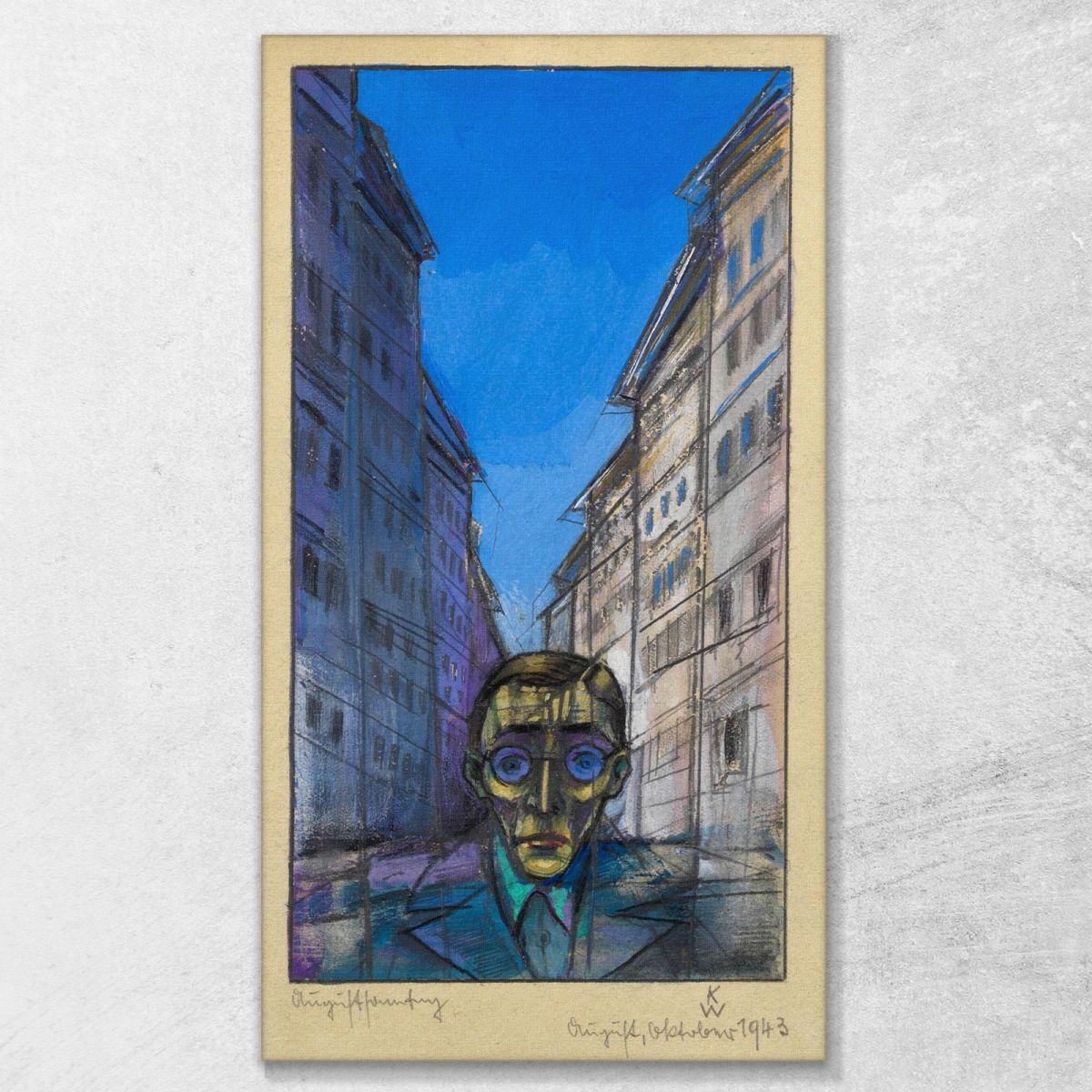 August Sunday Self-Portrait Karl Wiener kwn34 canvas print 